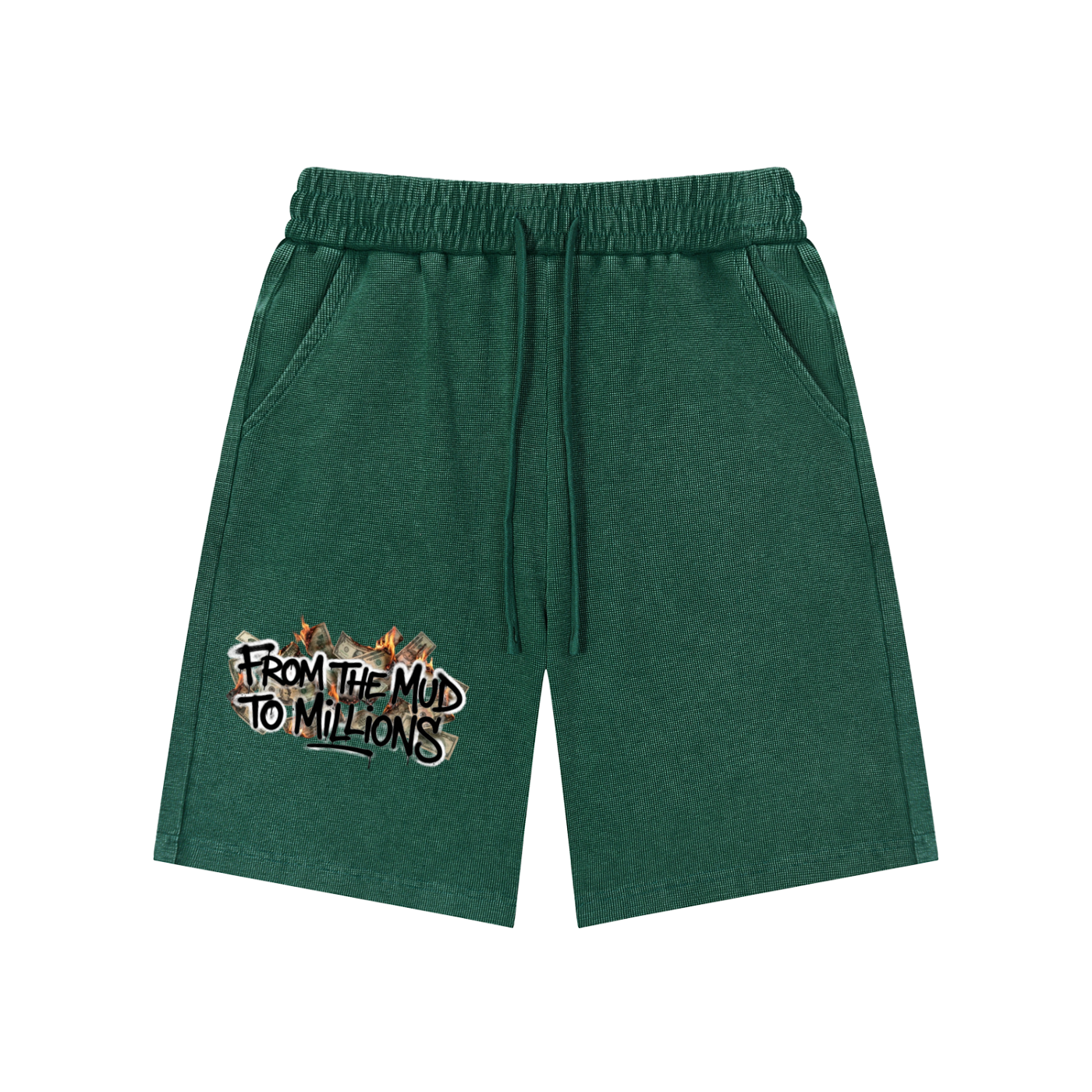 M2M Mineral Wash Waffle Knit Shorts