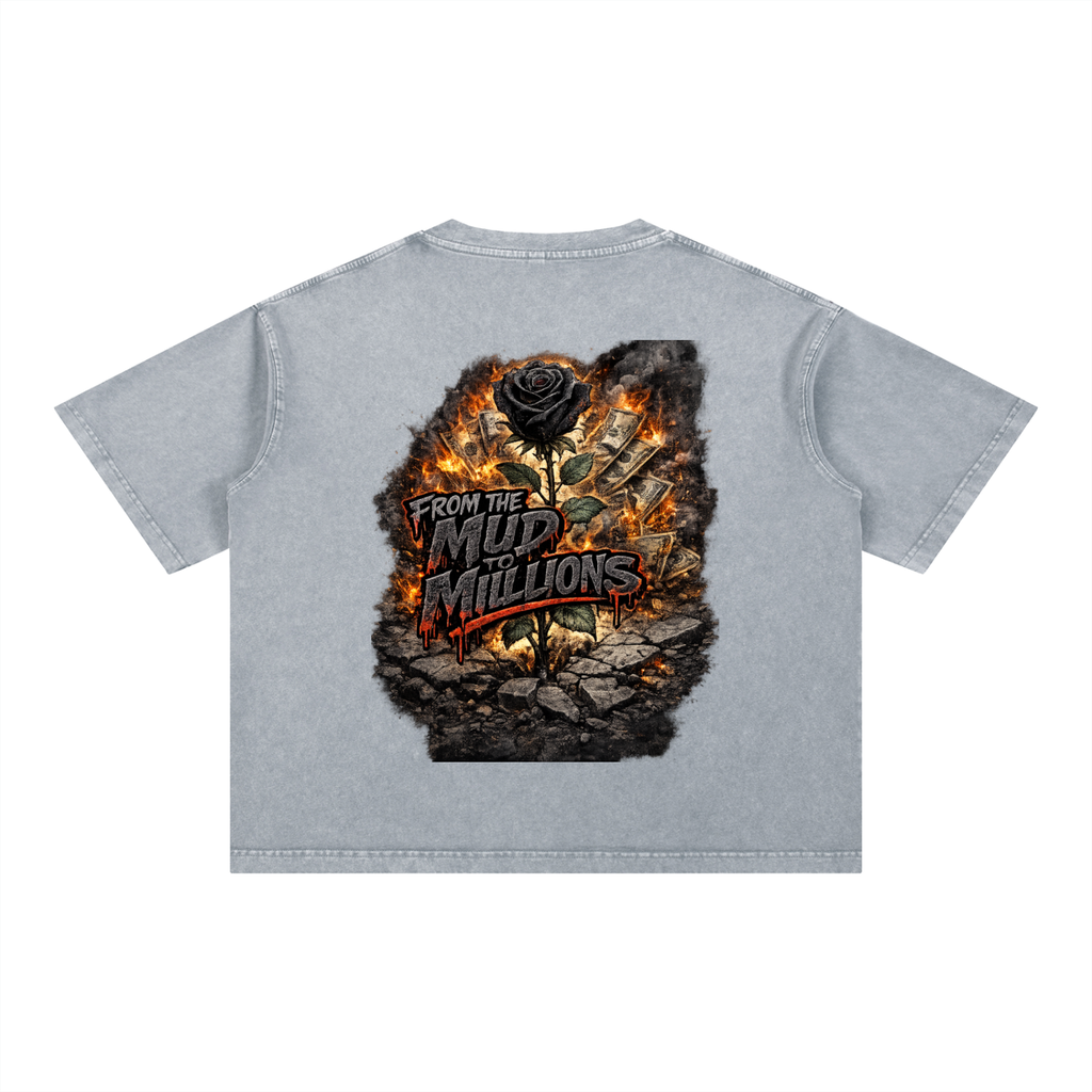 M2M Mineral Wash Boxy Cotton T-Shirt
