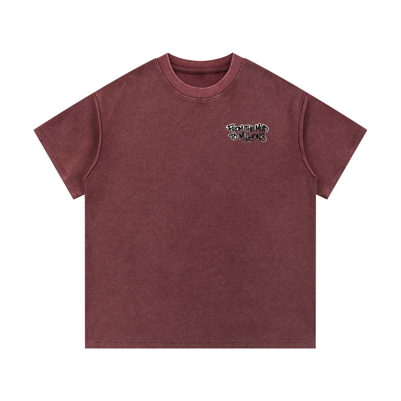 M2M Mineral Wash Waffle Knit T-Shirt