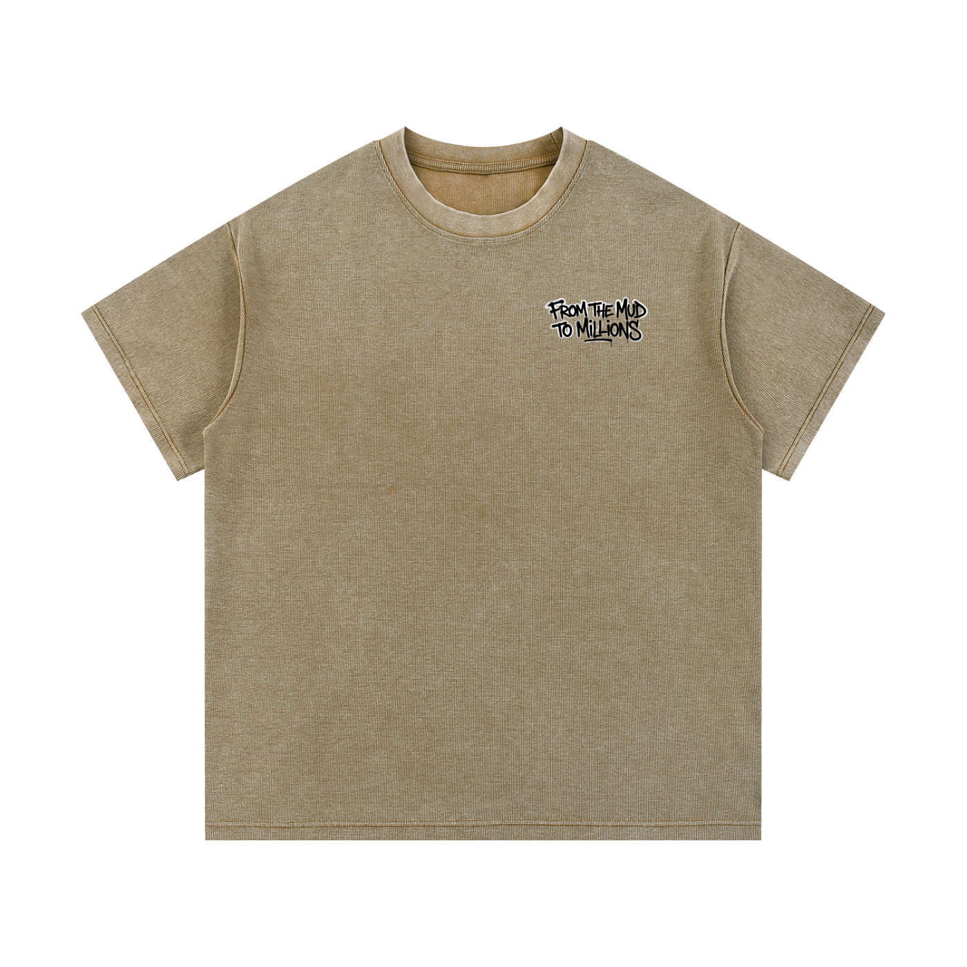 M2M Mineral Wash Waffle Knit T-Shirt