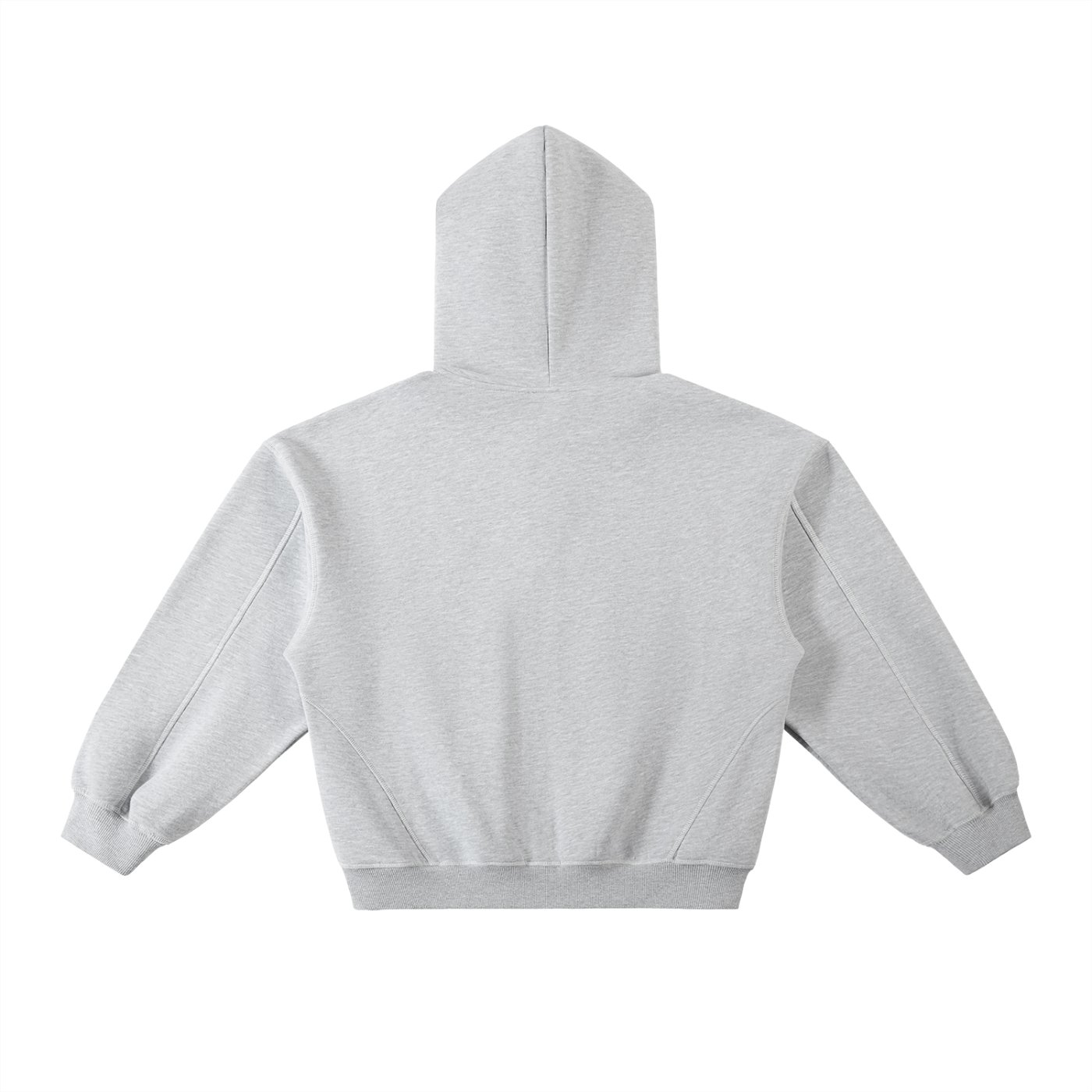 NTFBMSLTW Contrast-Stitched Boxy Fleece Hoodie
