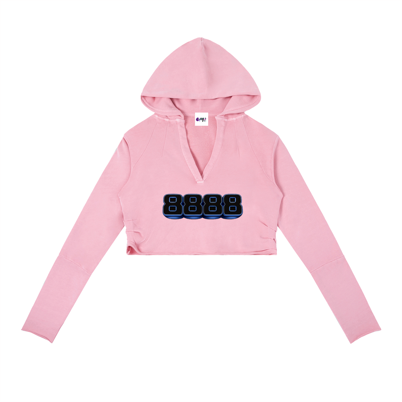 8888 Vintage Washed Raw Edge Hoodie