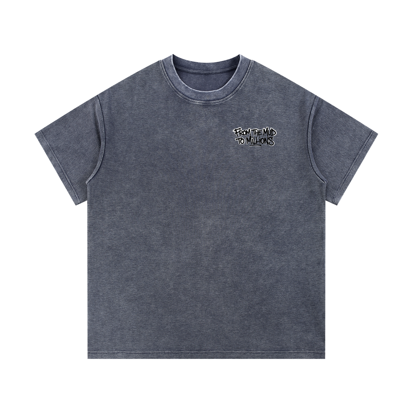 M2M Mineral Wash Waffle Knit T-Shirt