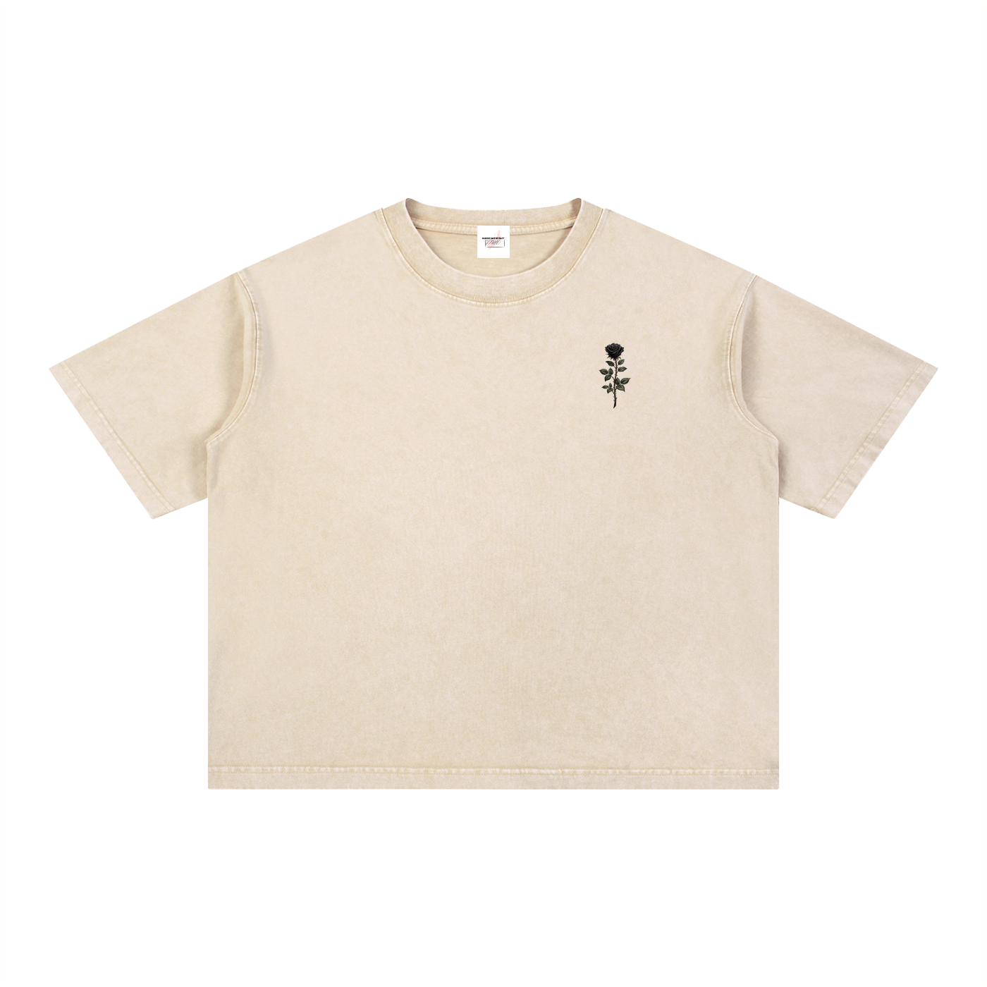 M2M Mineral Wash Boxy Cotton T-Shirt