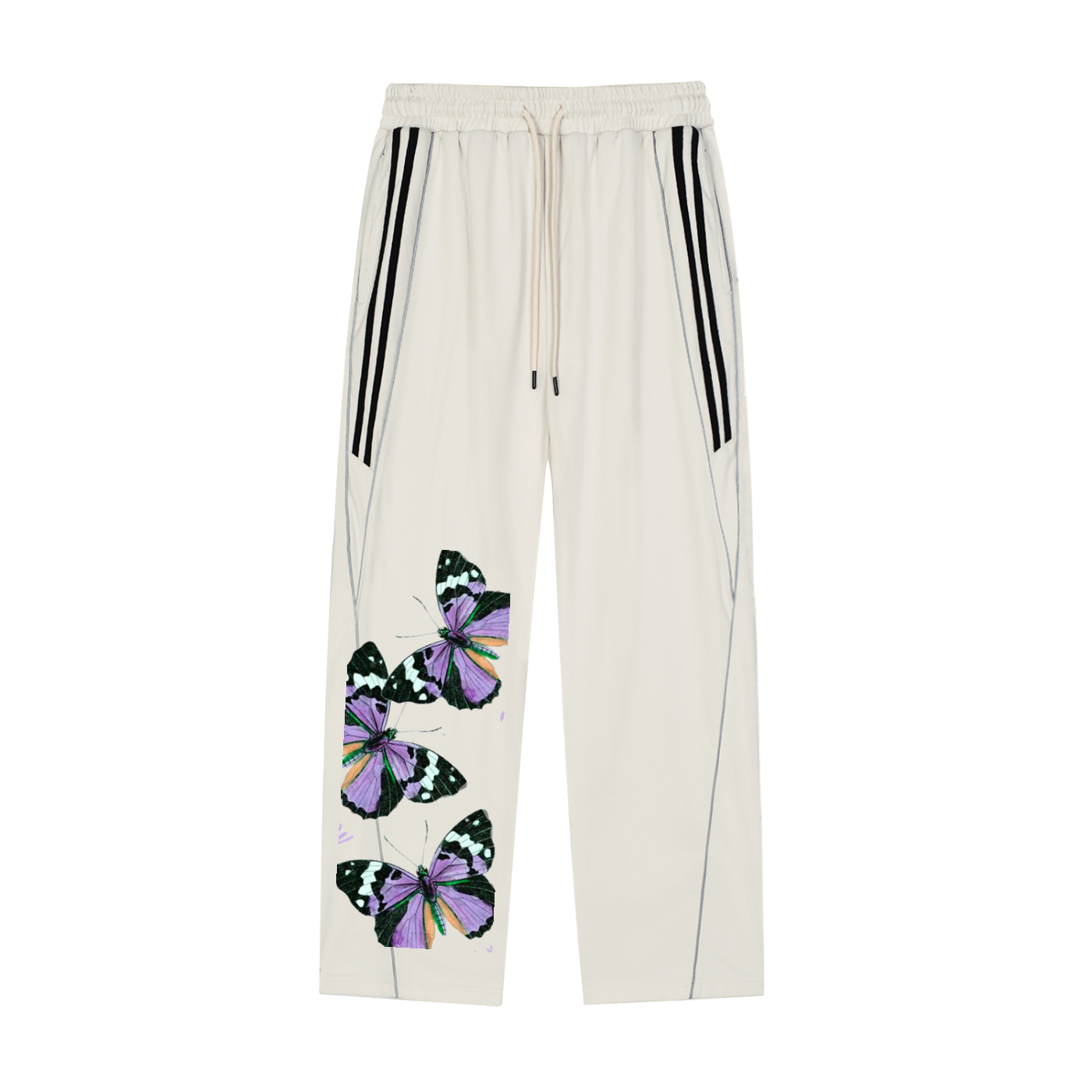 Reflection Striped Straight-Leg Sweatpants