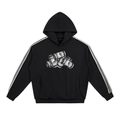 IM RICH BITCH - Side Stripe Drop-Shoulder Hoodie