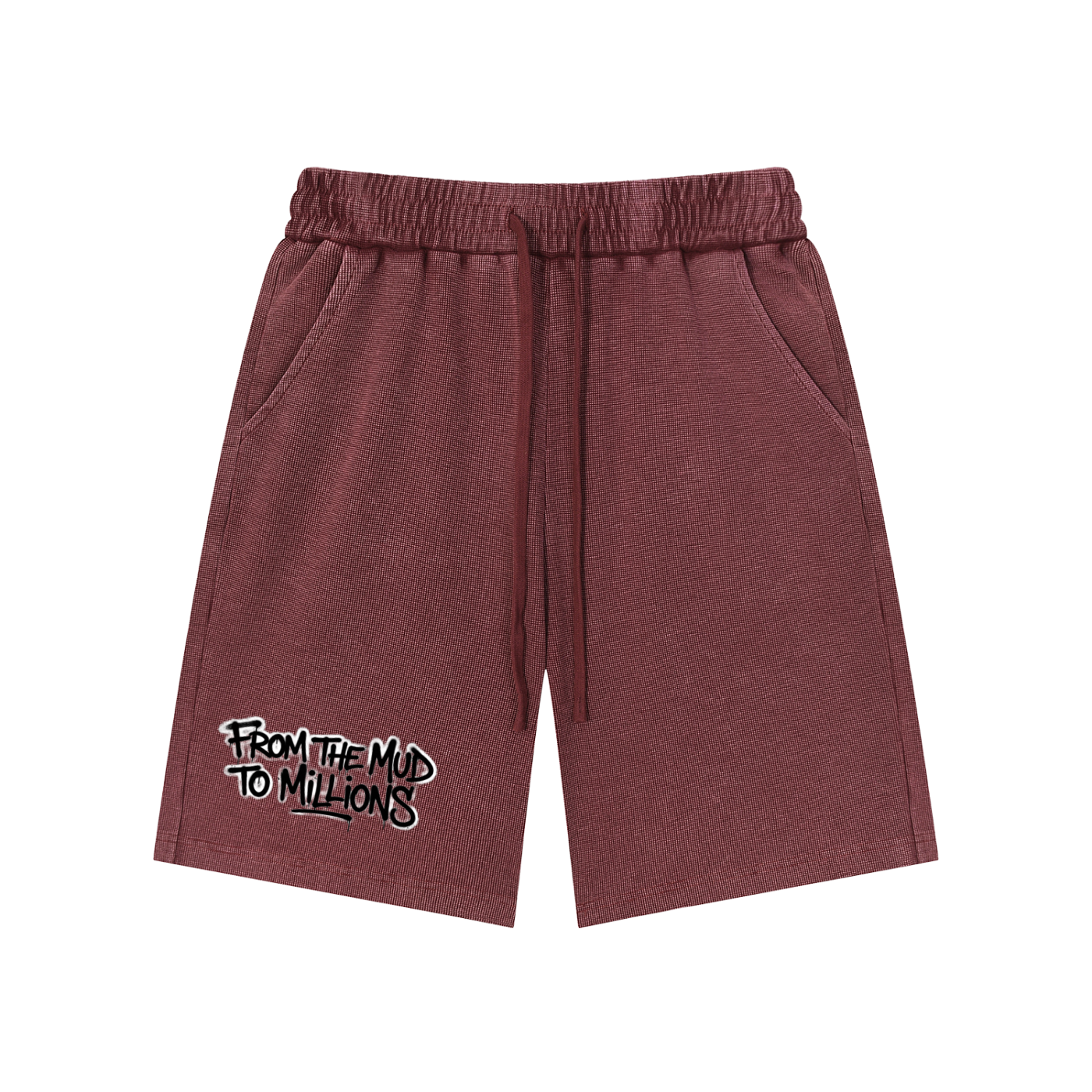 M2M Mineral Wash Waffle Knit Shorts