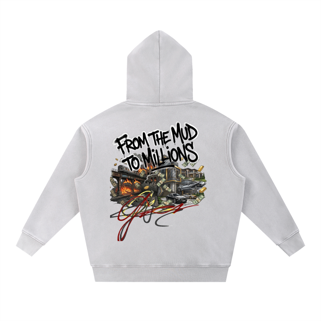 M2M Snow Wash Fleece Oversize Hoodie