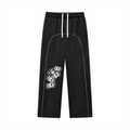 IM RICH BITCH - Contrast-Stitched Fleece Sweatpants