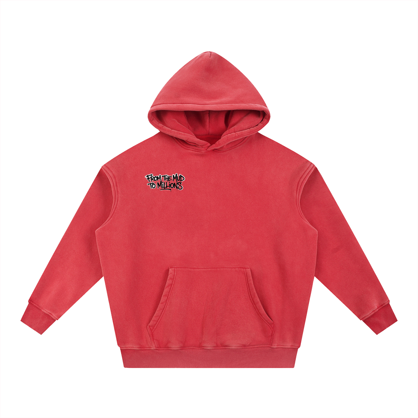 M2M Snow Wash Fleece Oversize Hoodie