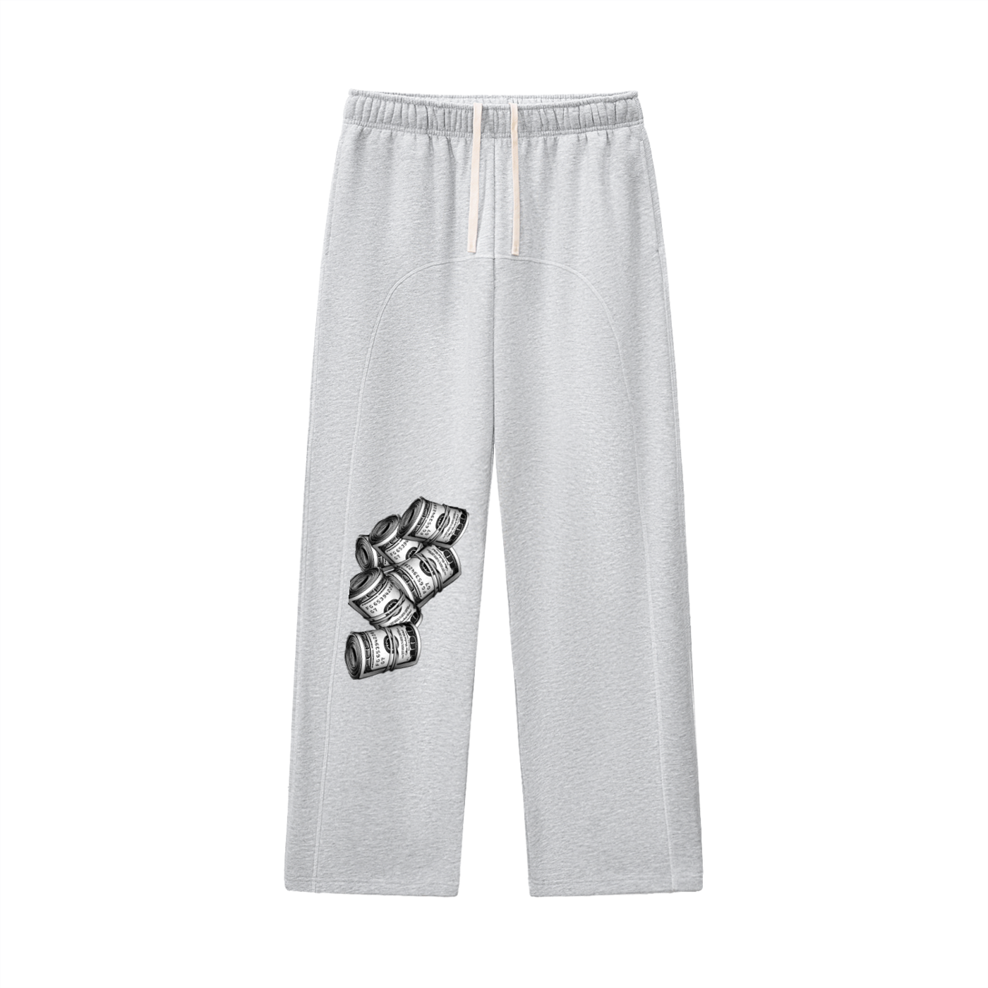IM RICH BITCH - Contrast-Stitched Fleece Sweatpants