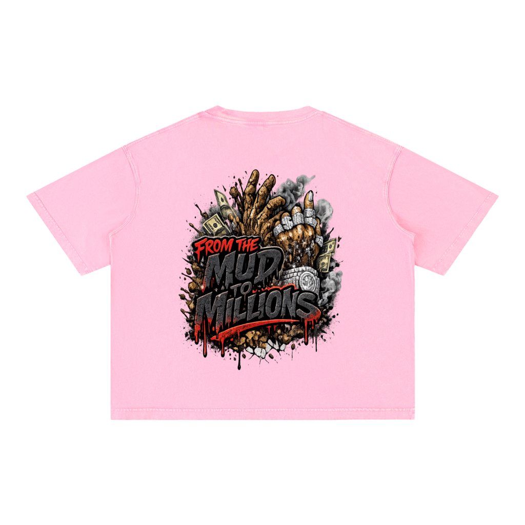M2M Mineral Wash Boxy Cotton T-Shirt