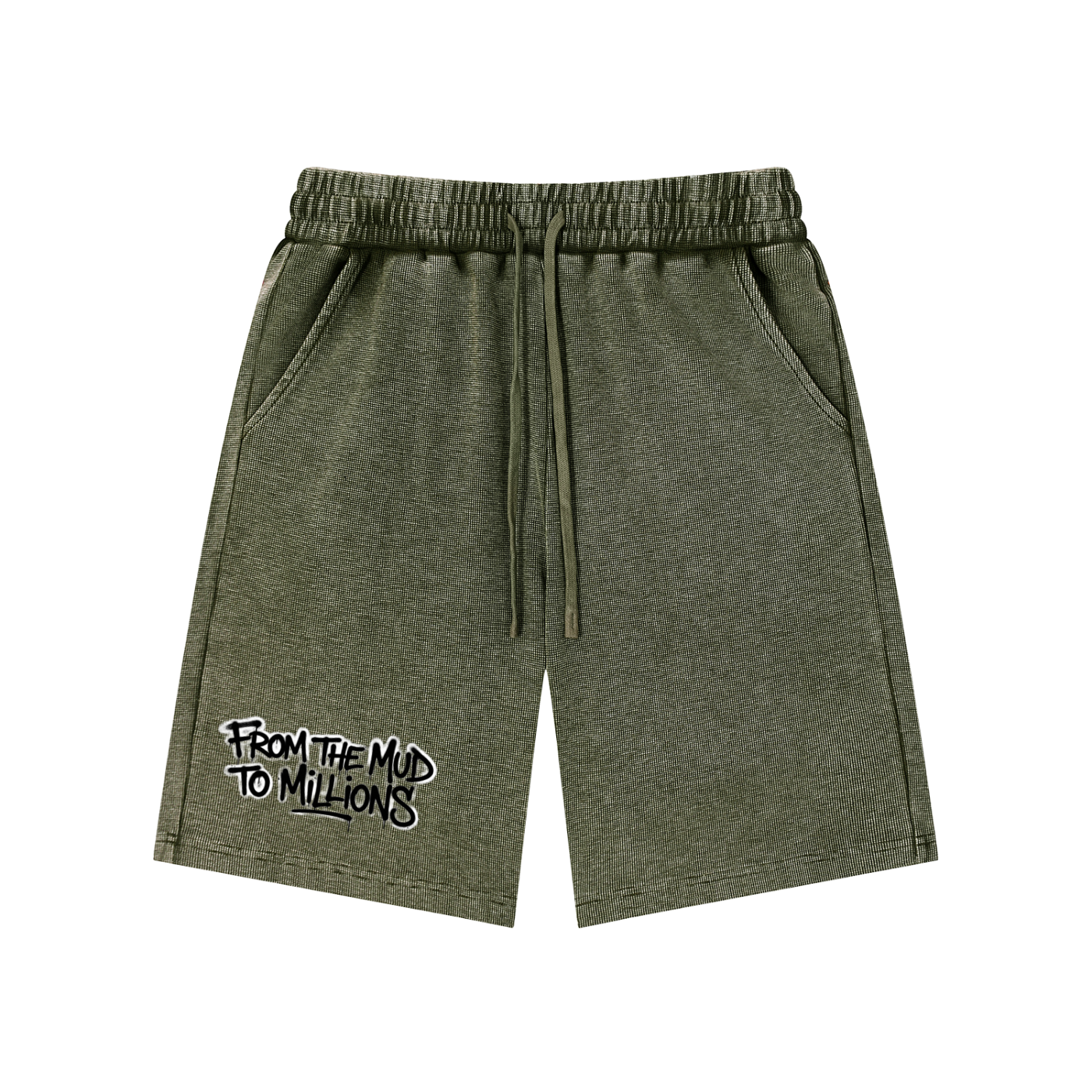 M2M Mineral Wash Waffle Knit Shorts