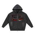 M2M Sunfade Two-way Zipper Boxy Fleece Hoodie