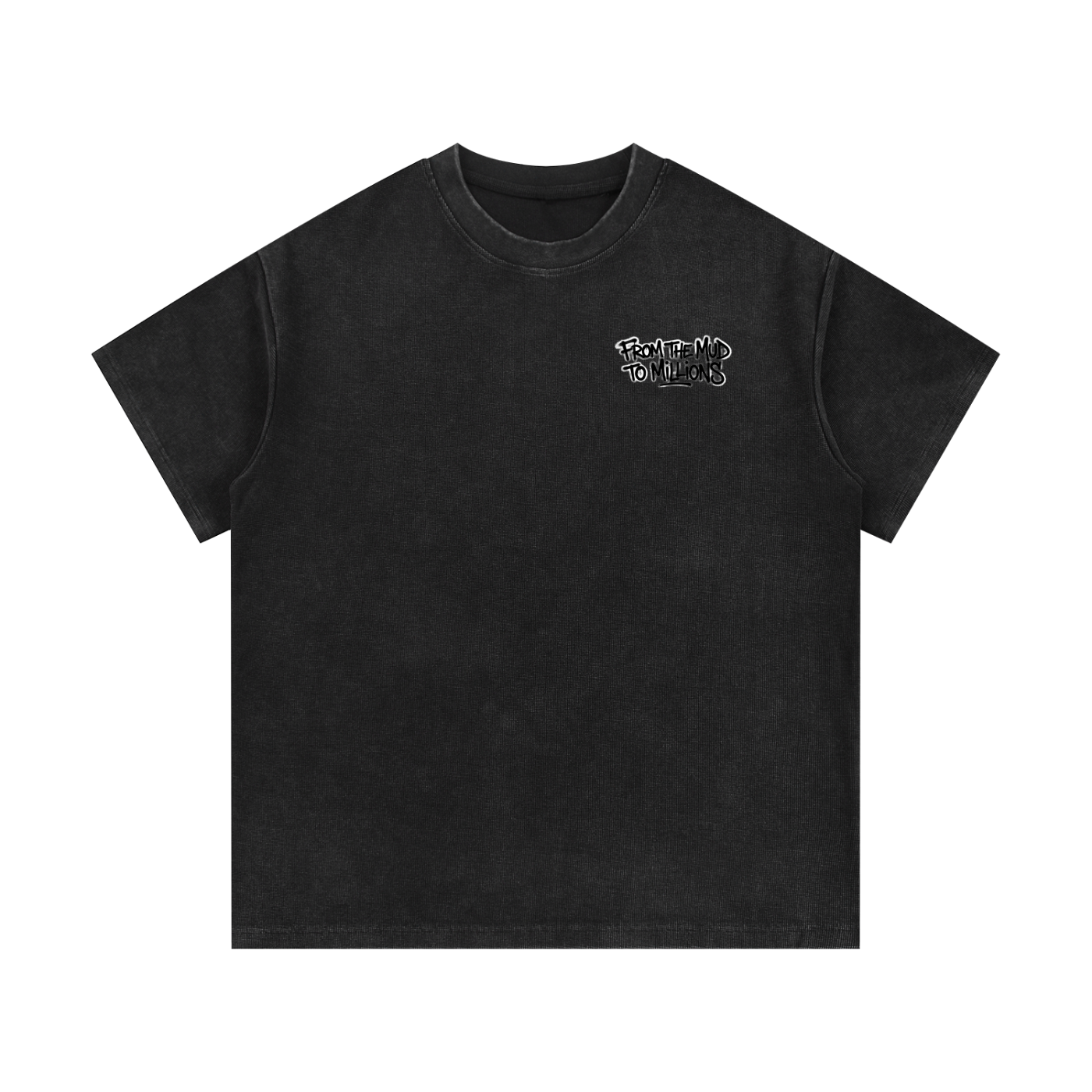 M2M Mineral Wash Waffle Knit T-Shirt