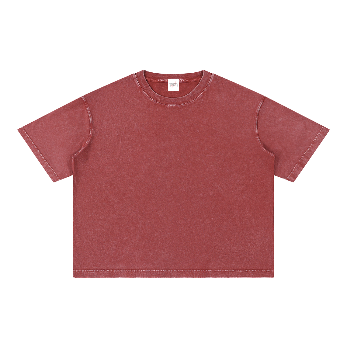 M2M Mineral Wash Boxy Cotton T-Shirt