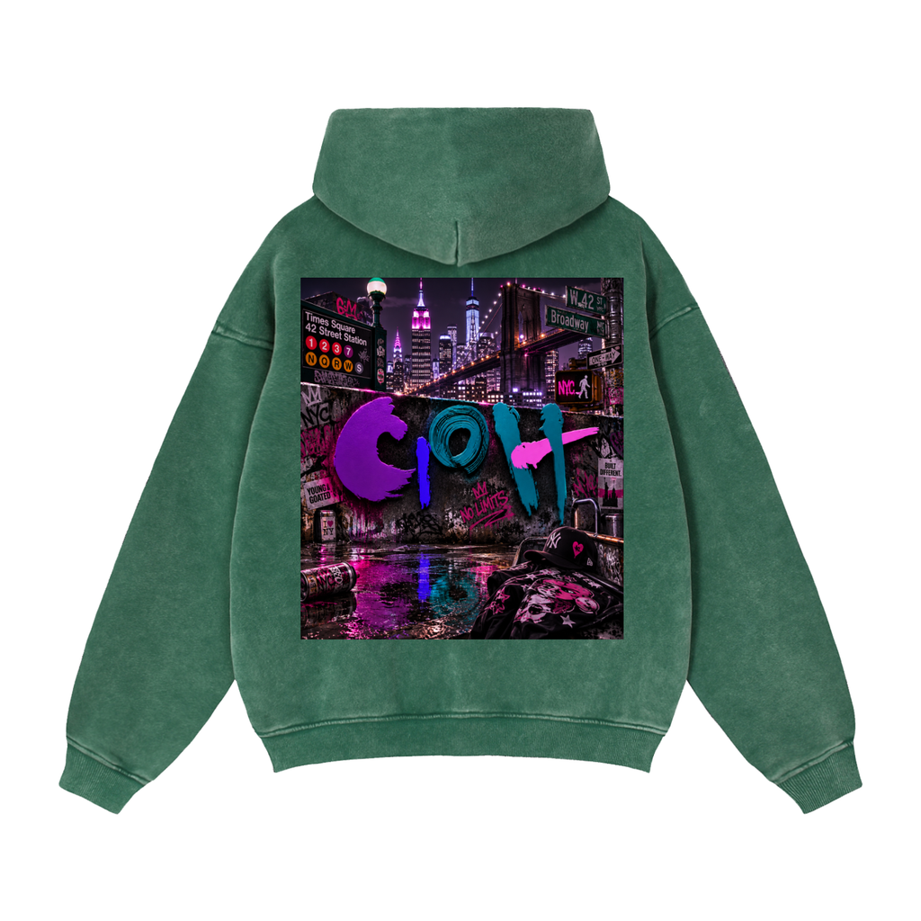 GOAT Zip-Through Boxy Fleece Hoodie
