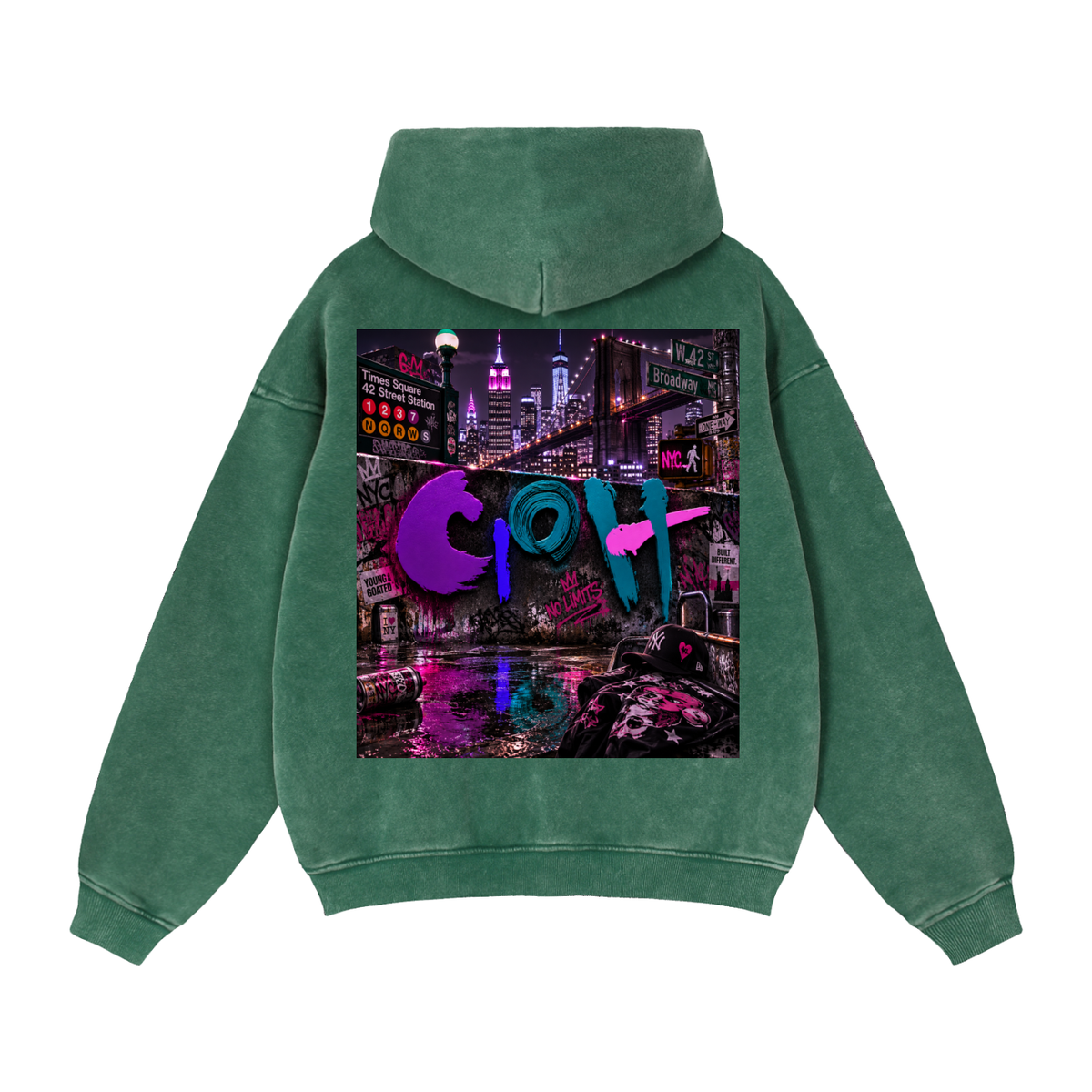 GOAT Zip-Through Boxy Fleece Hoodie