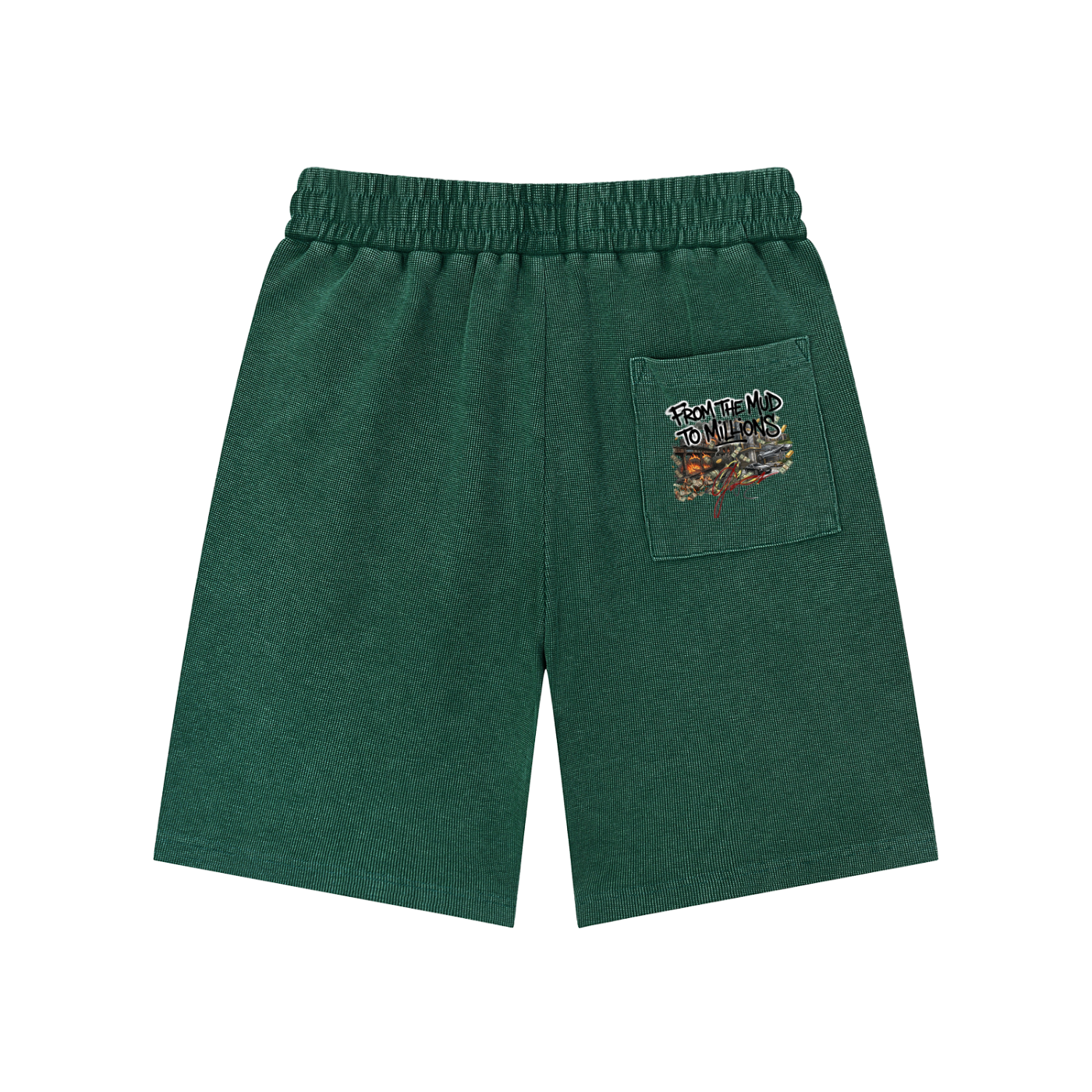M2M Mineral Wash Waffle Knit Shorts