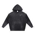M2M Vintage Washed Frayed Fleece Hoodie
