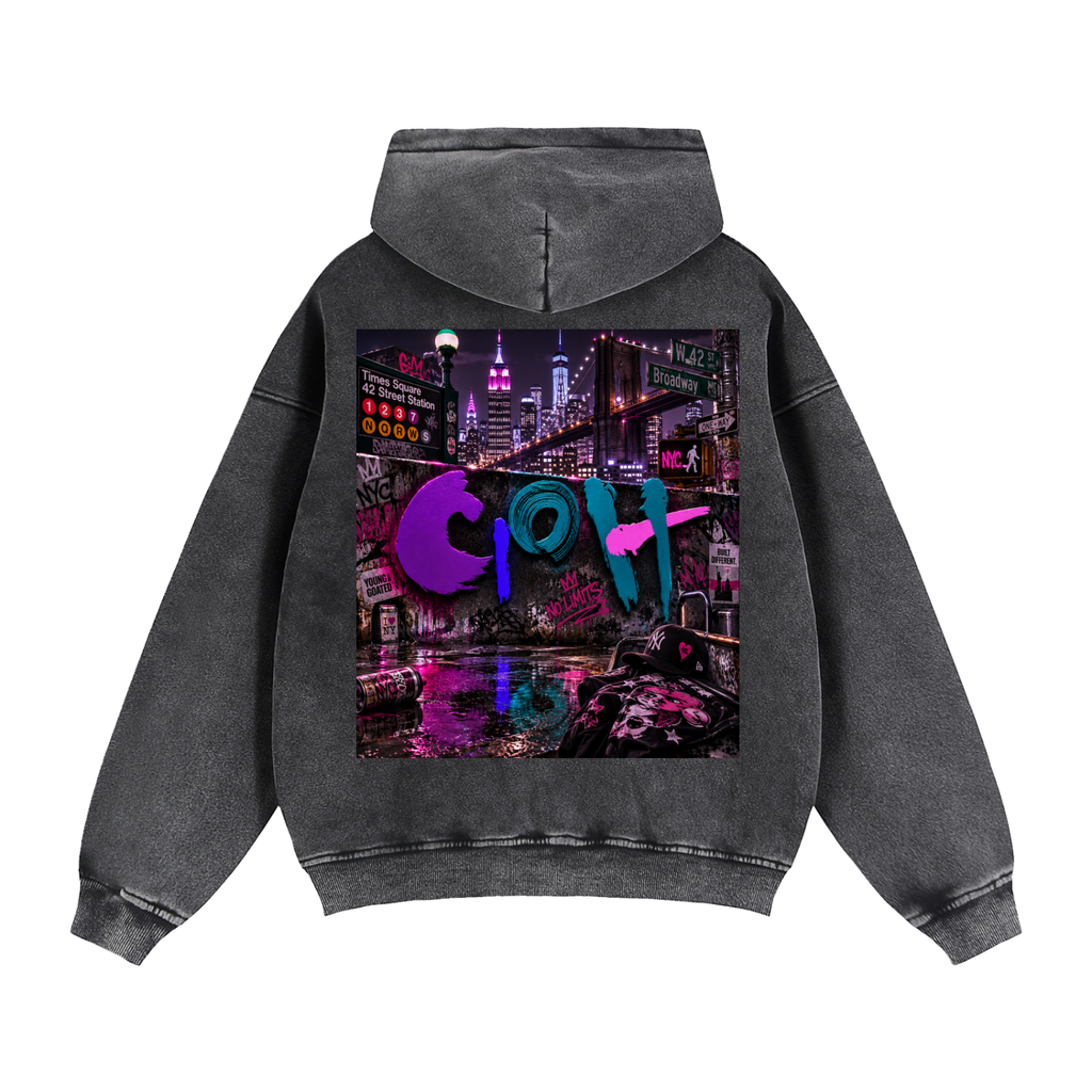 GOAT Zip-Through Boxy Fleece Hoodie