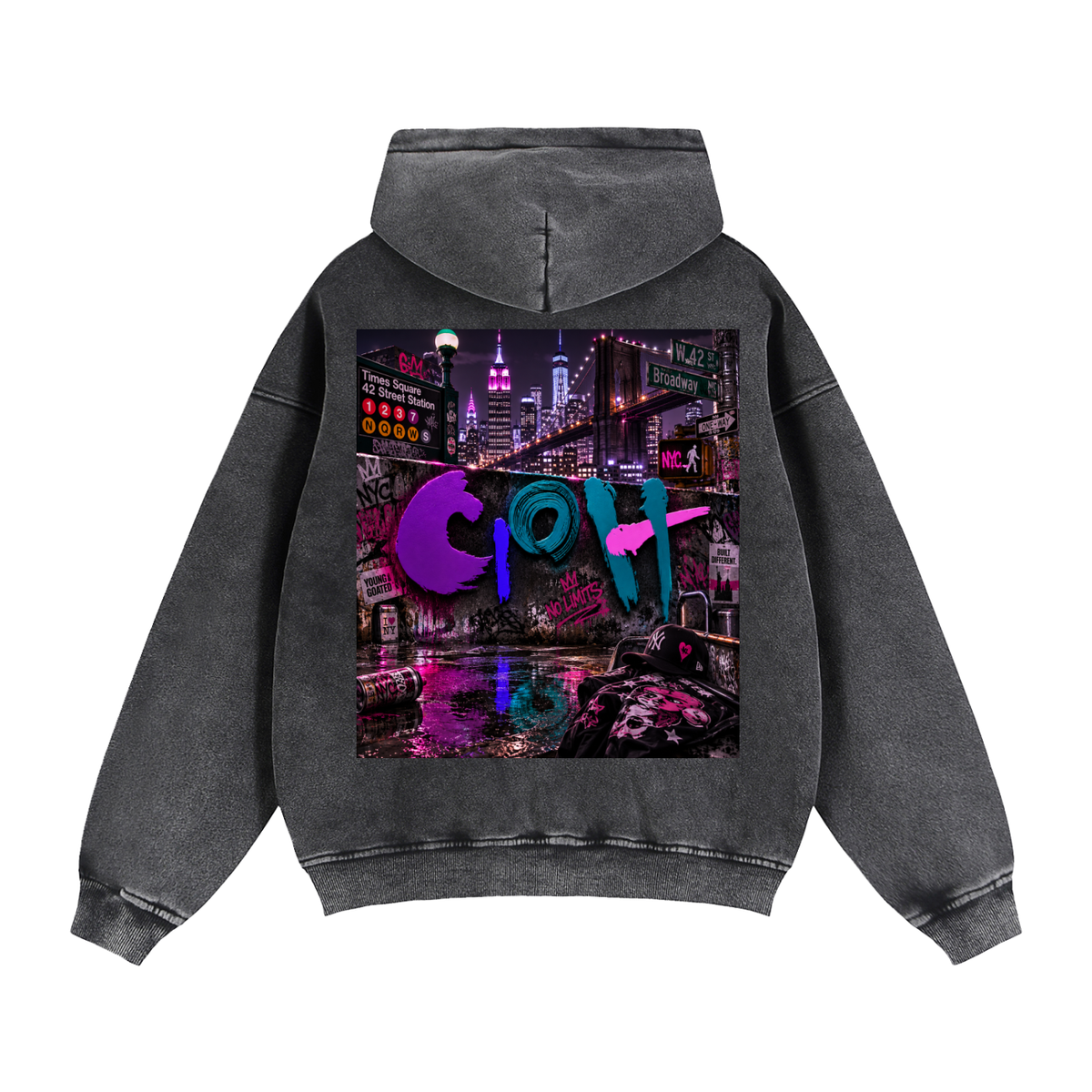 GOAT Zip-Through Boxy Fleece Hoodie