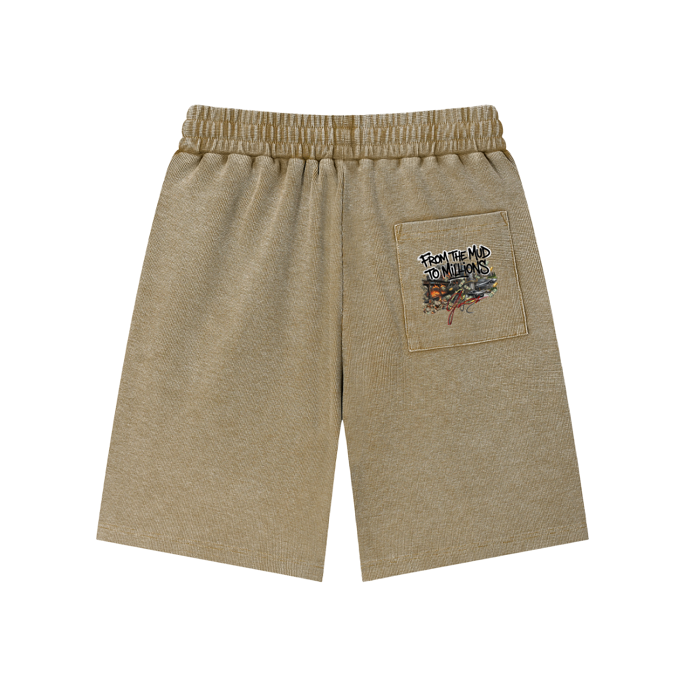 M2M Mineral Wash Waffle Knit Shorts