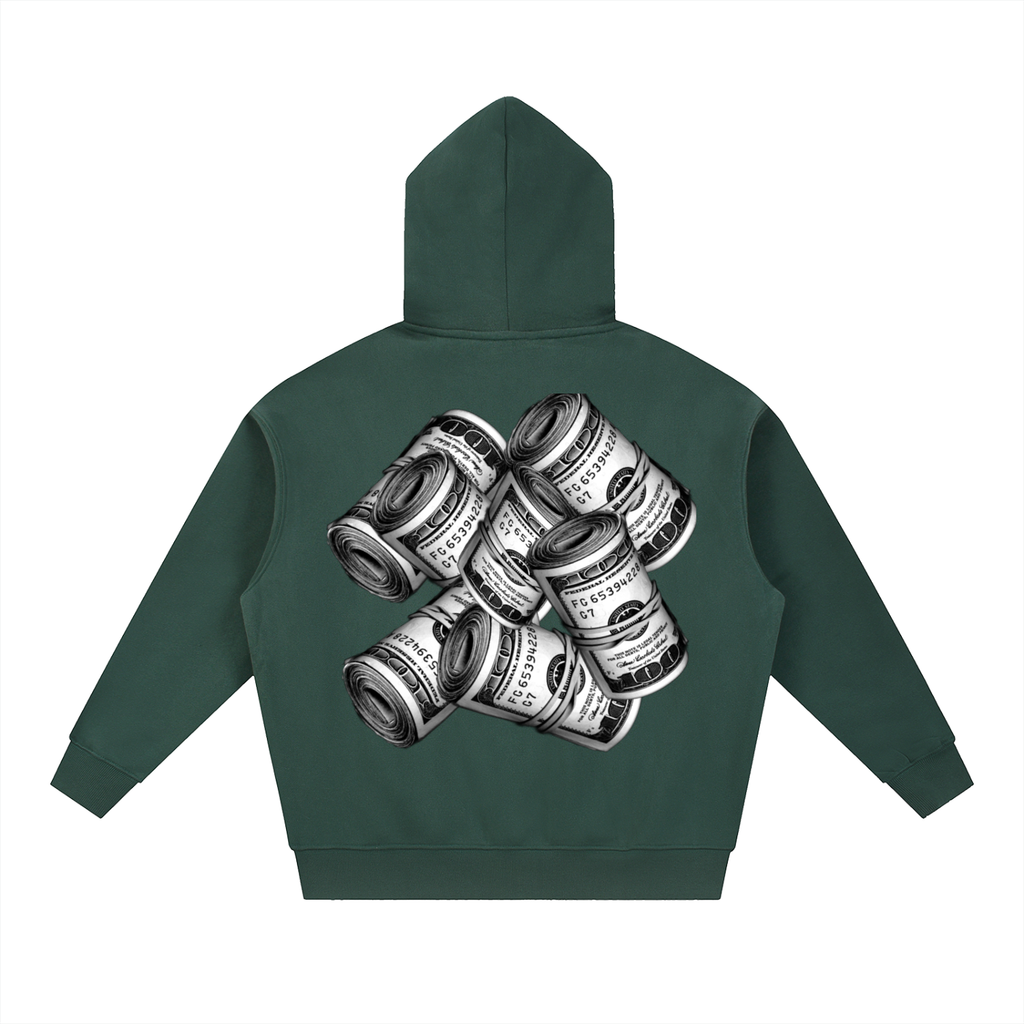 IM RICH BITCH Essential Oversized Fleece Boxy Hoodie