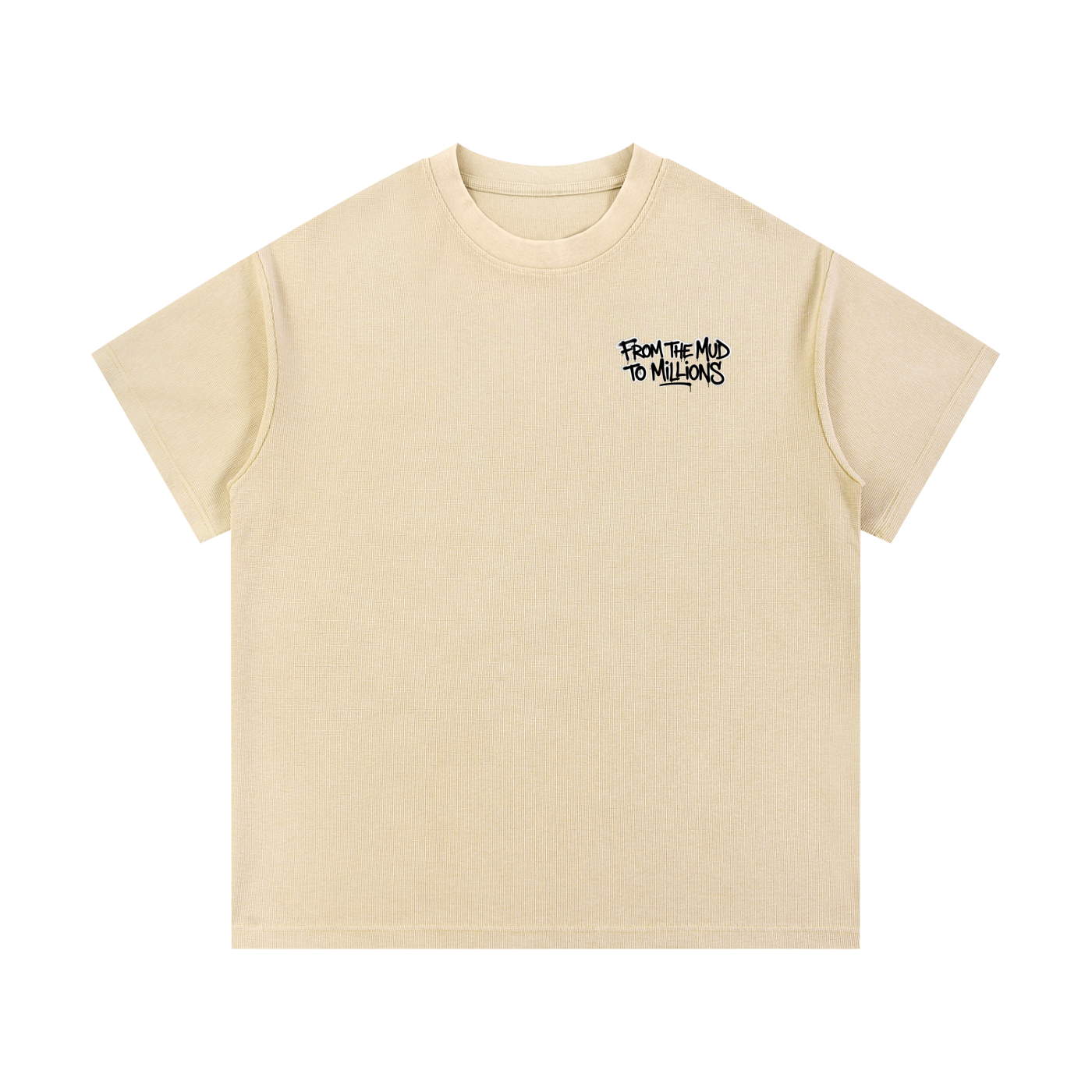 M2M Mineral Wash Waffle Knit T-Shirt