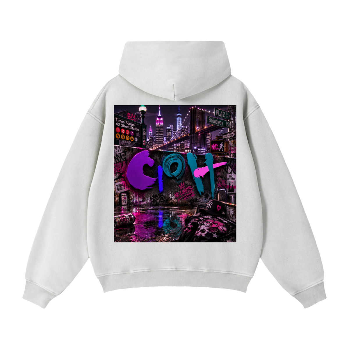 GOAT Zip-Through Boxy Fleece Hoodie