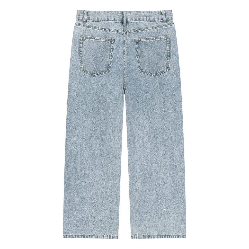SGNMTS Unisex Vintage Wash Straight Leg Jeans
