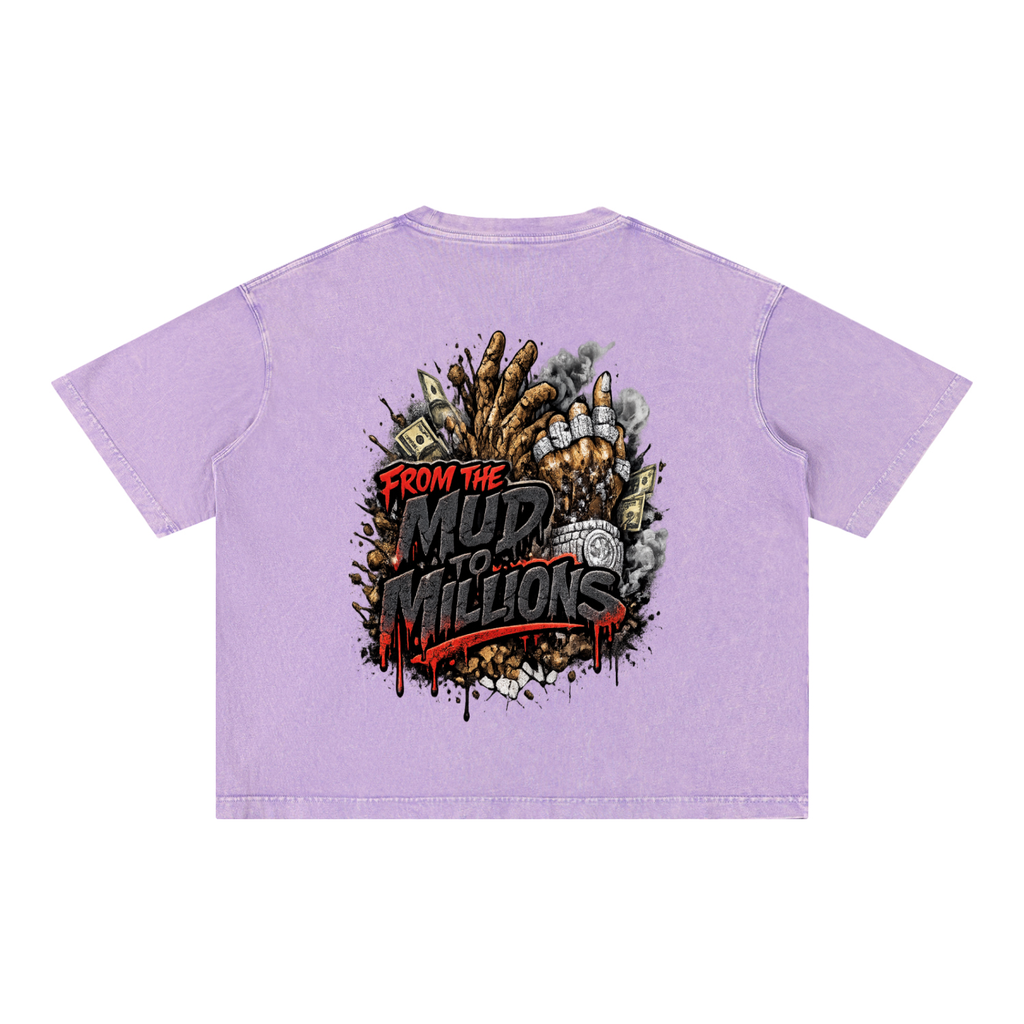 M2M Mineral Wash Boxy Cotton T-Shirt