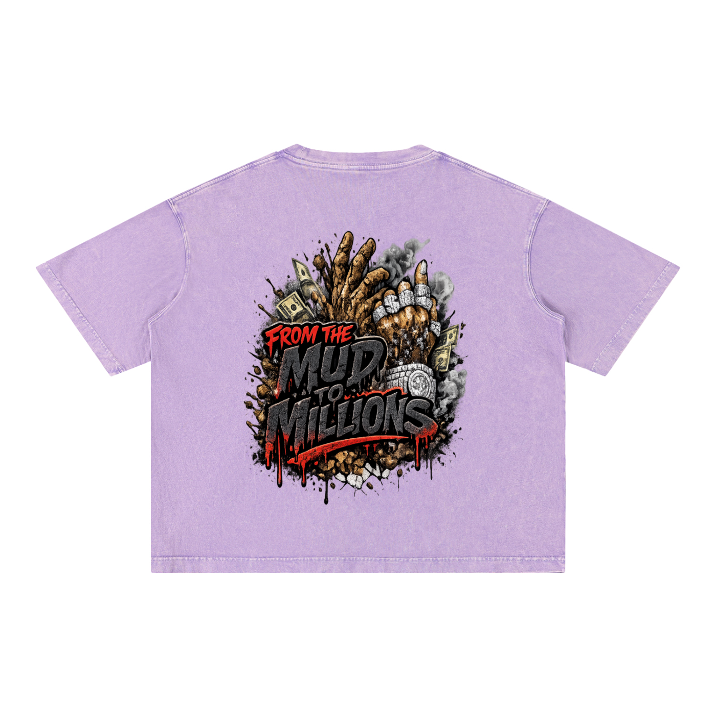 M2M Mineral Wash Boxy Cotton T-Shirt