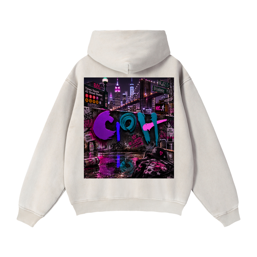 GOAT Zip-Through Boxy Fleece Hoodie
