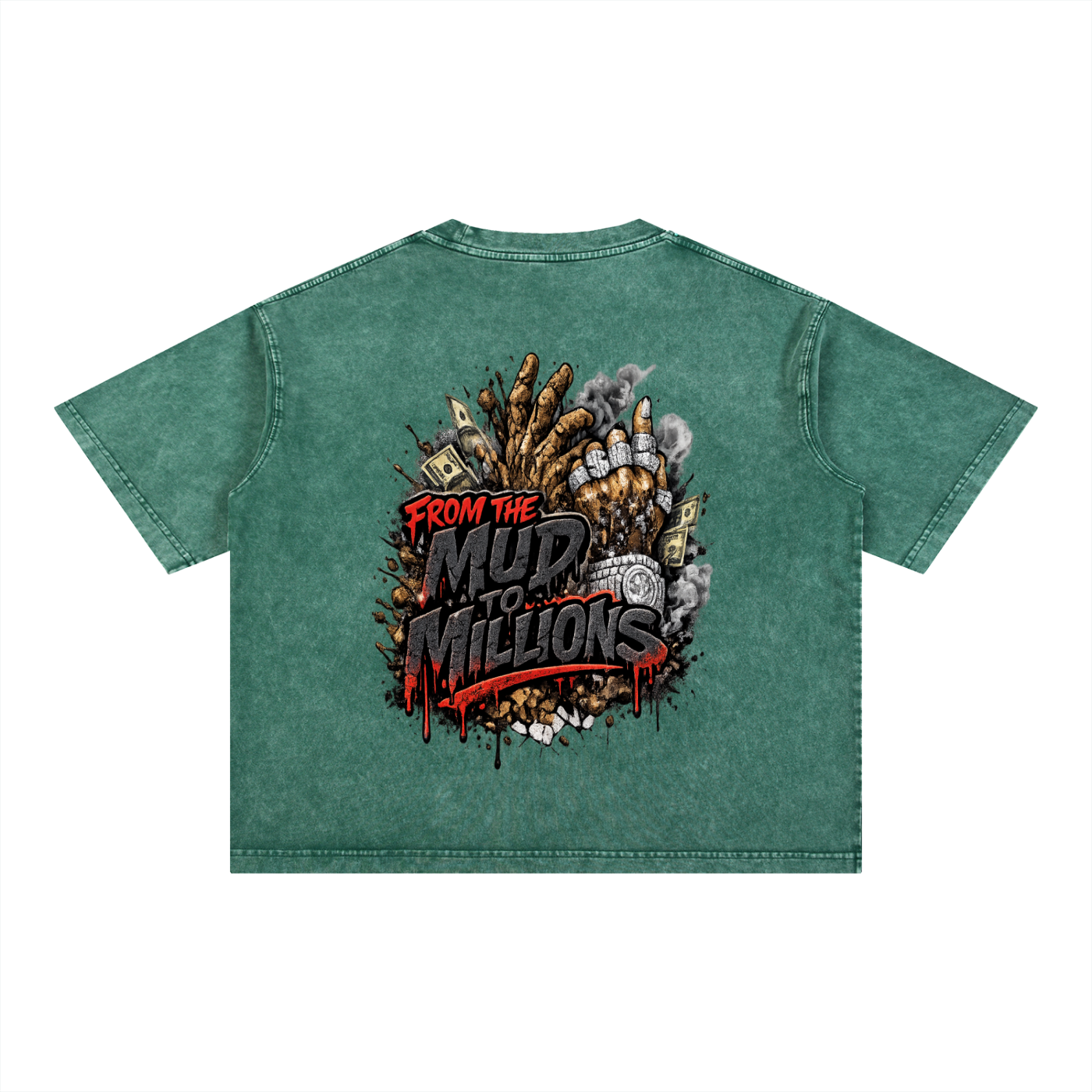 M2M Mineral Wash Boxy Cotton T-Shirt