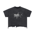 GTSVintage Wash Boxy Distressed Hem T-Shirt