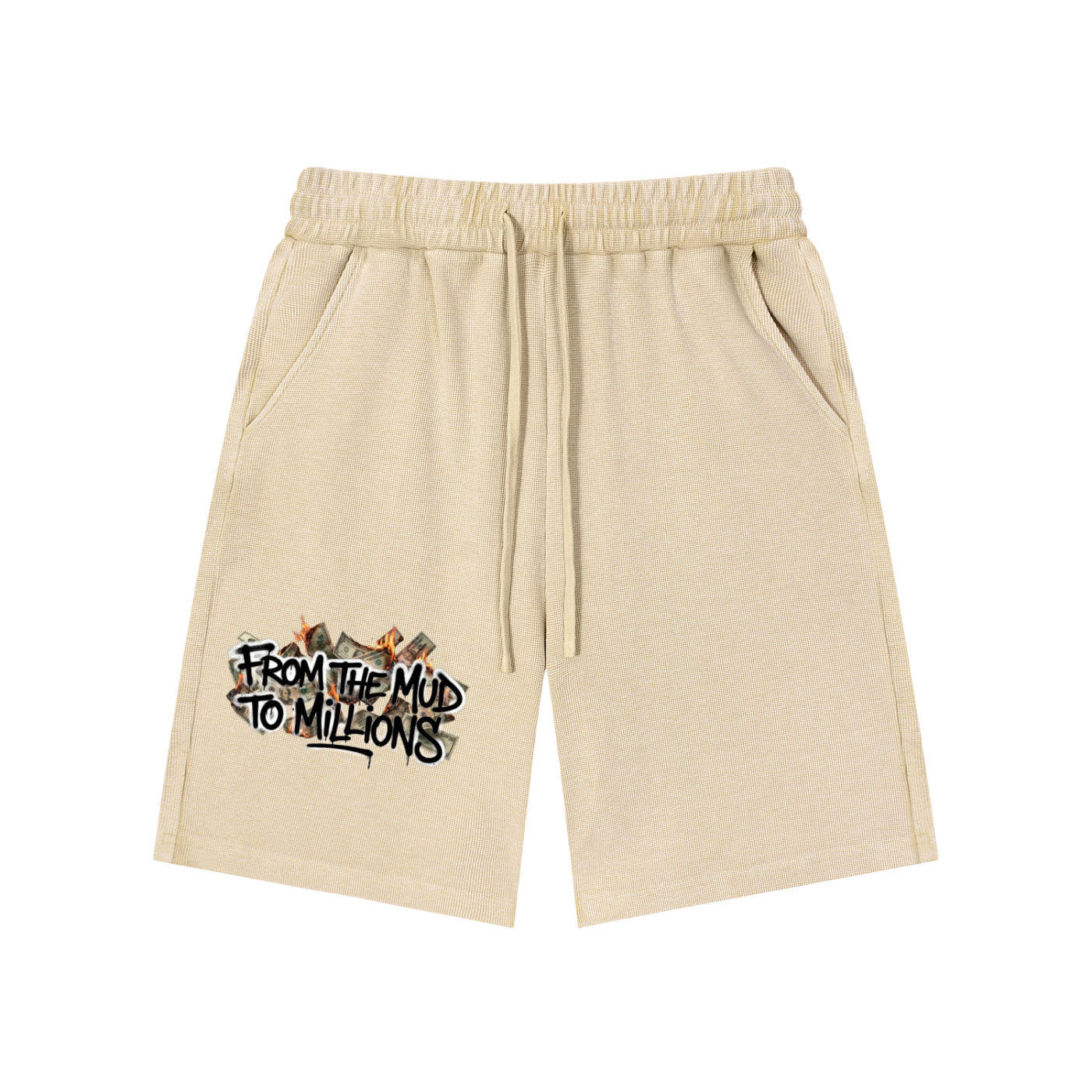 M2M Mineral Wash Waffle Knit Shorts