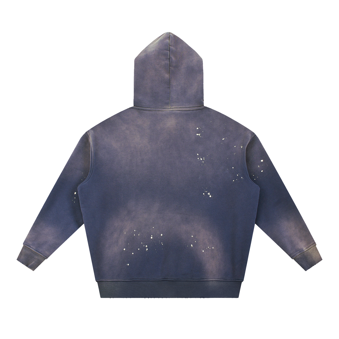 IM RICH BITCH Vintage Washed Frayed Fleece Hoodie
