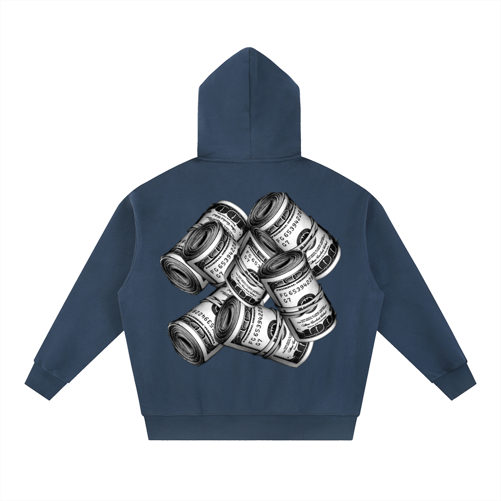 IM RICH BITCH Essential Oversized Fleece Boxy Hoodie