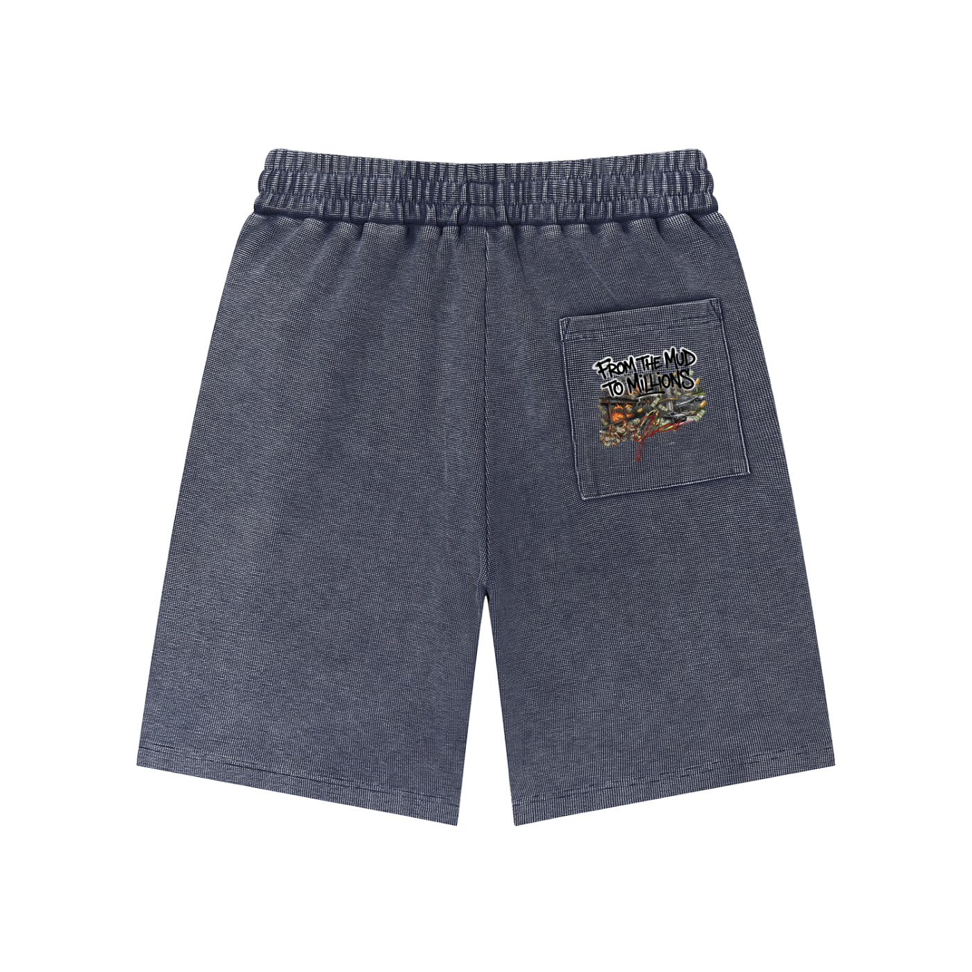 M2M Mineral Wash Waffle Knit Shorts