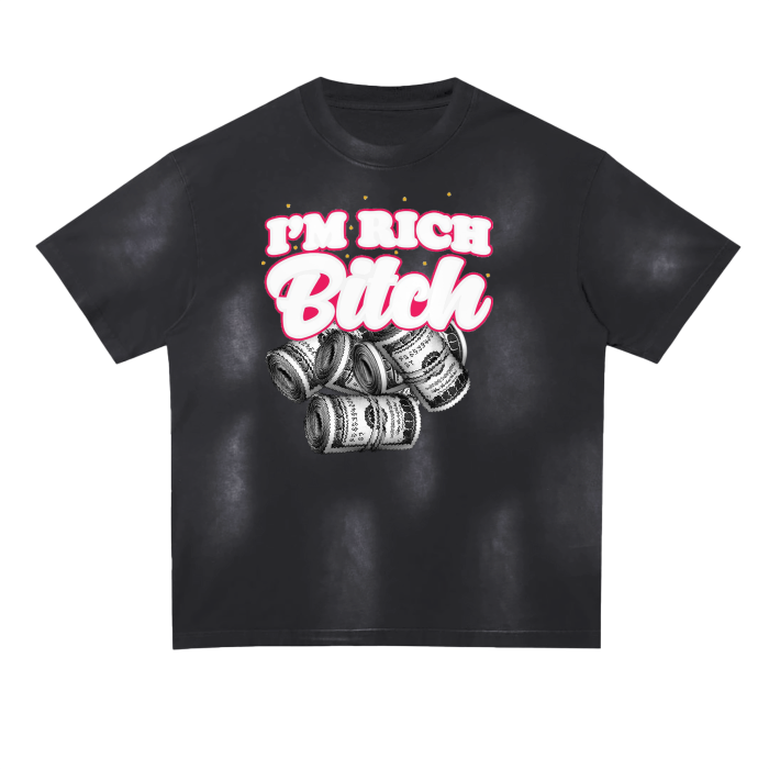 ɪᴍ ʀɪᴄʜ ʙɪᴛᴄʜ : T-Shirt - 250 GSM