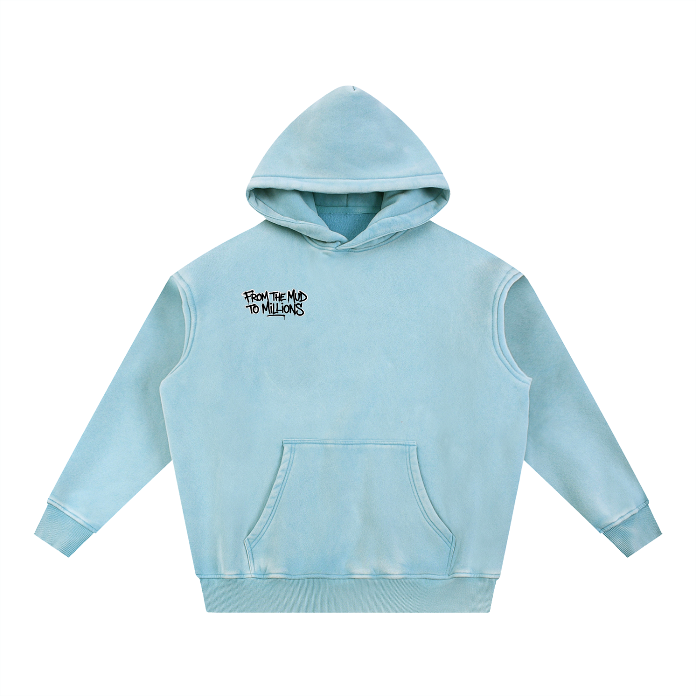 M2M Snow Wash Fleece Oversize Hoodie