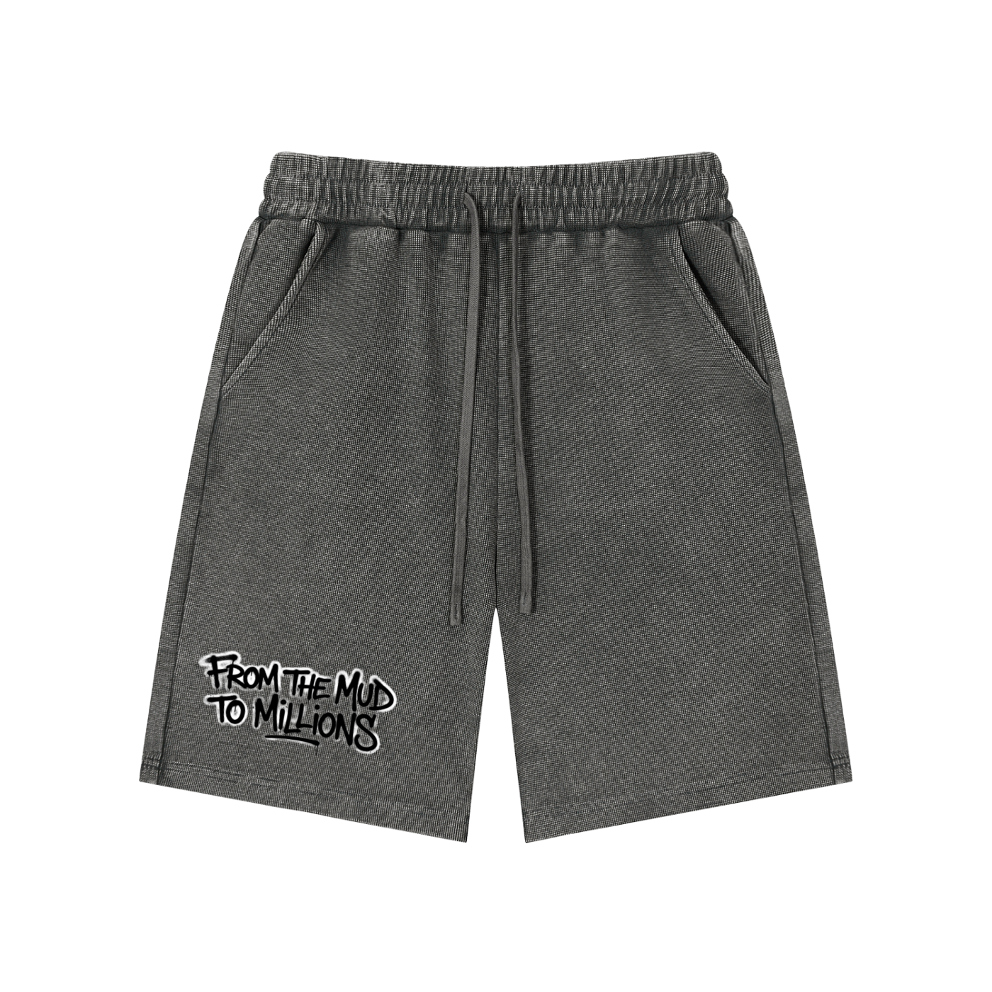 M2M Mineral Wash Waffle Knit Shorts