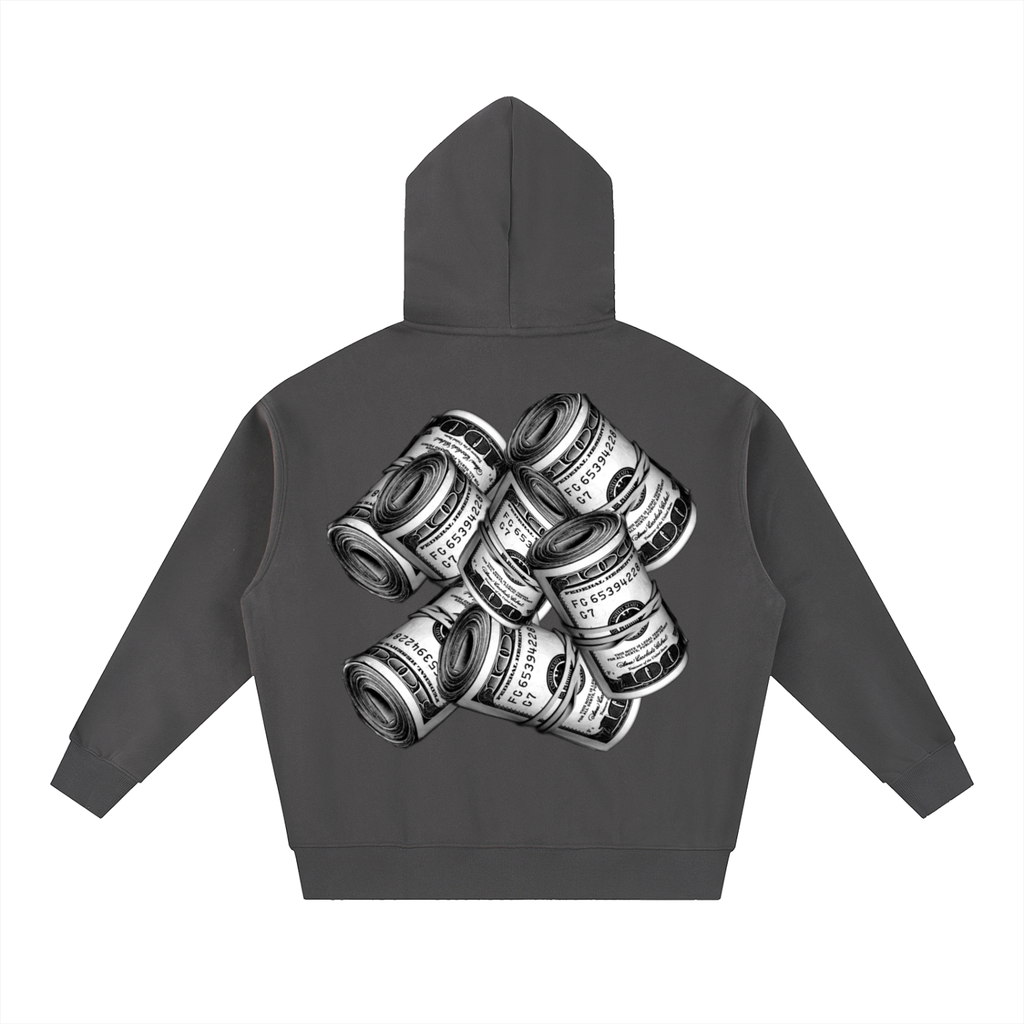 IM RICH BITCH Essential Oversized Fleece Boxy Hoodie