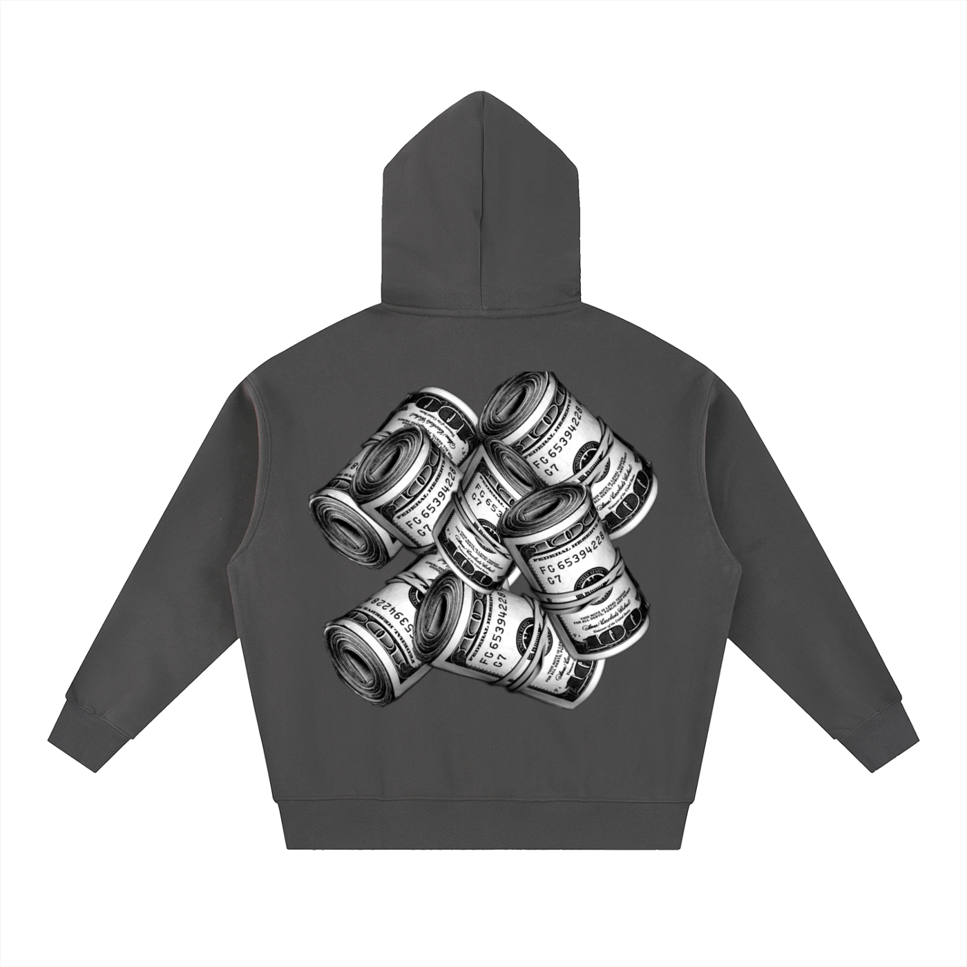 IM RICH BITCH Essential Oversized Fleece Boxy Hoodie