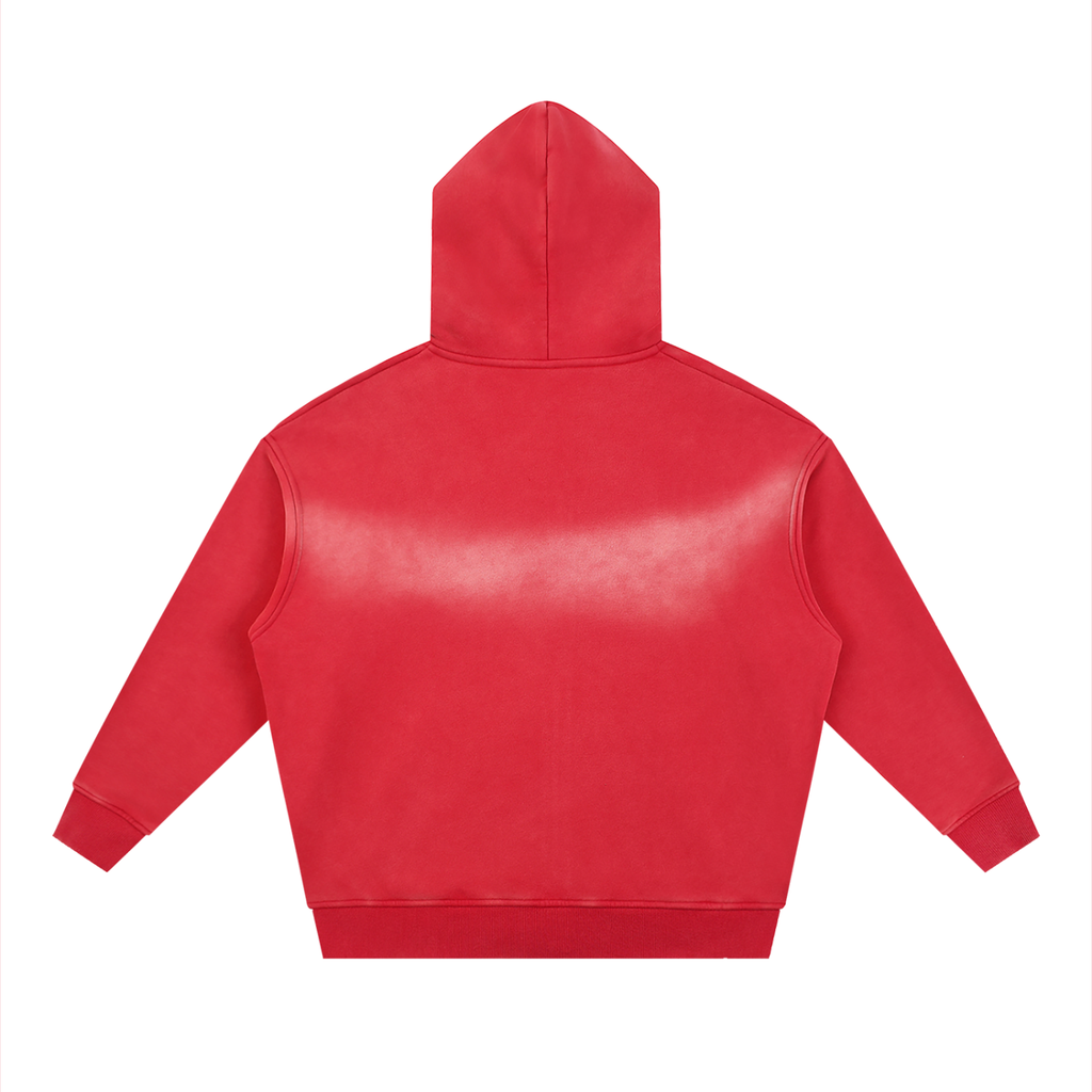 M2M Sunfade Two-way Zipper Boxy Fleece Hoodie