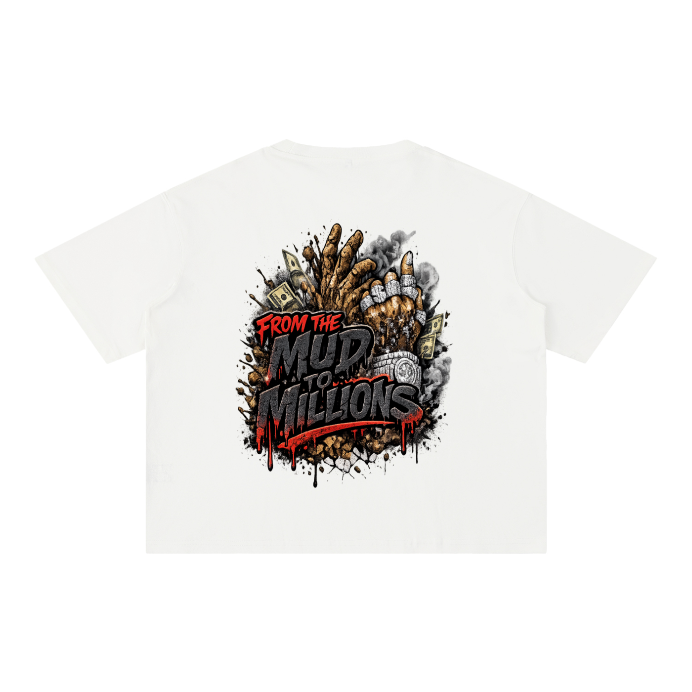 M2M Mineral Wash Boxy Cotton T-Shirt