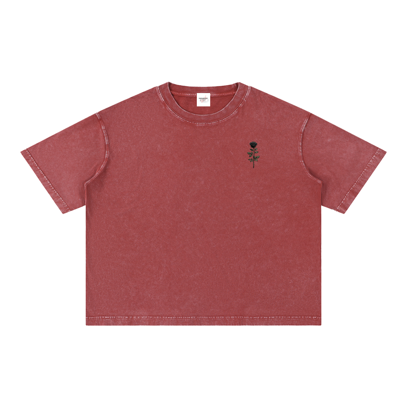 M2M Mineral Wash Boxy Cotton T-Shirt