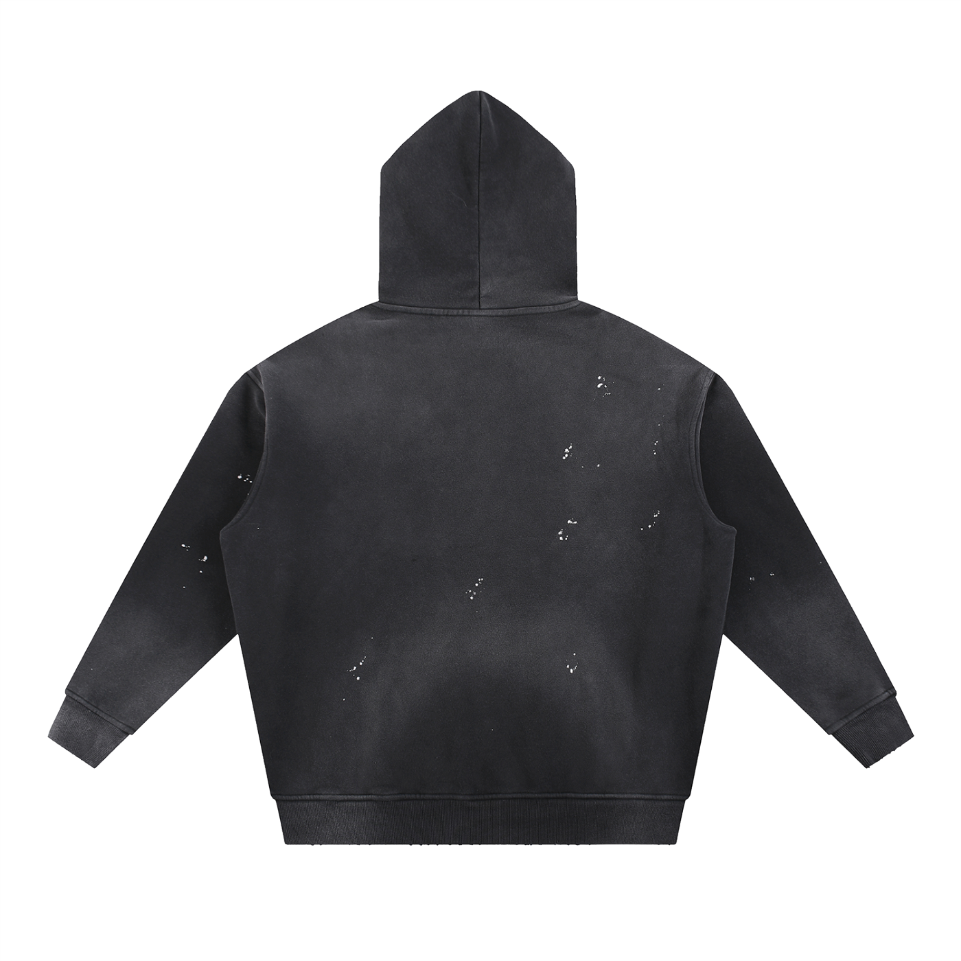 IM RICH BITCH Vintage Washed Frayed Fleece Hoodie