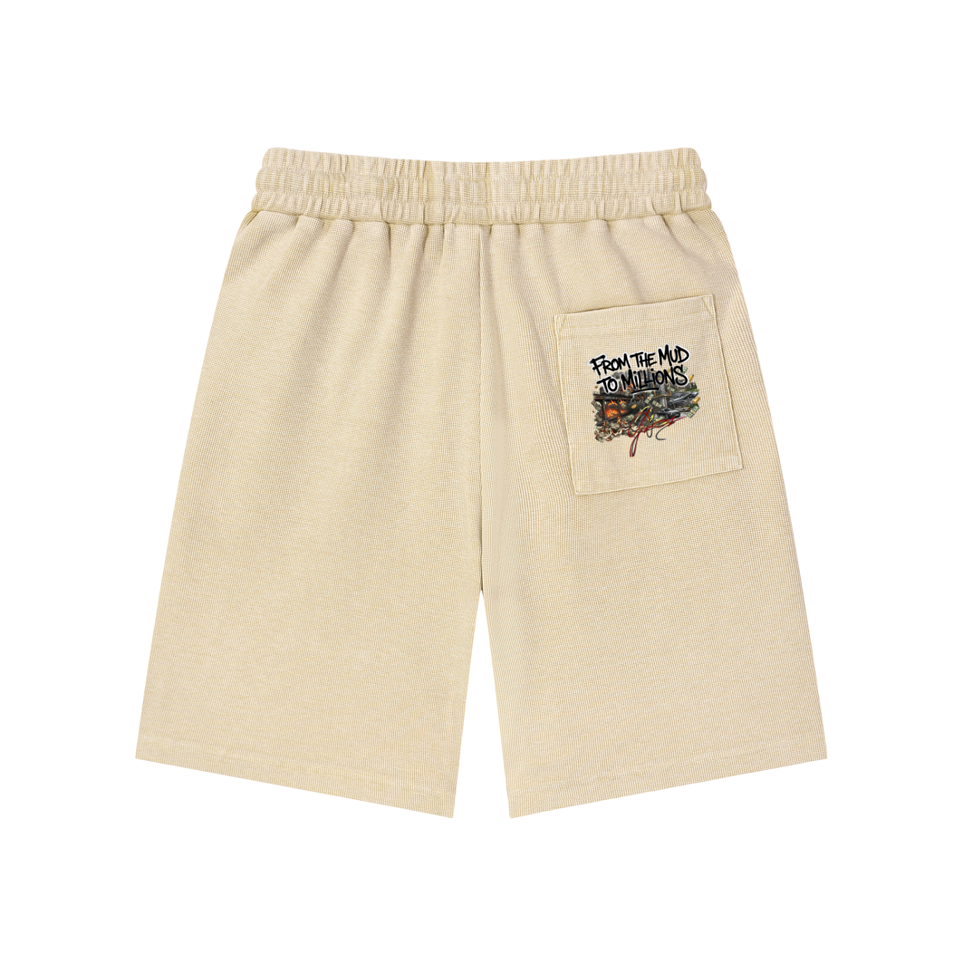 M2M Mineral Wash Waffle Knit Shorts